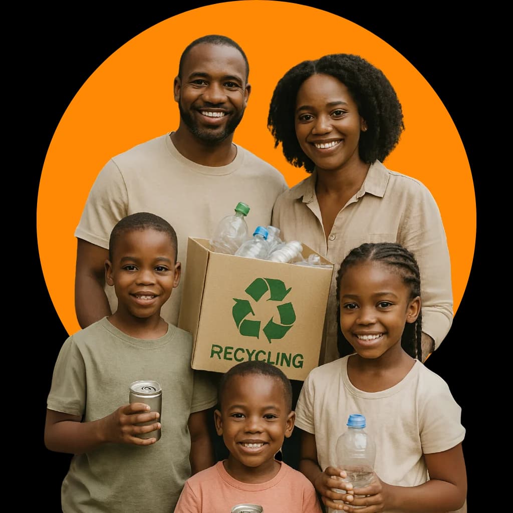 Hands joining for recycling